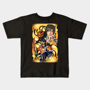 Kamen Rider Gaim Side-by-Side   (style #2) Kids T-Shirt